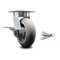 Service Caster 6 Inch Kingpinless Thermoplastic Rubber Wheel Caster with Brake and Swivel Lock SCC-KP30S620-TPRRD-SLB-BSL - alternate 1